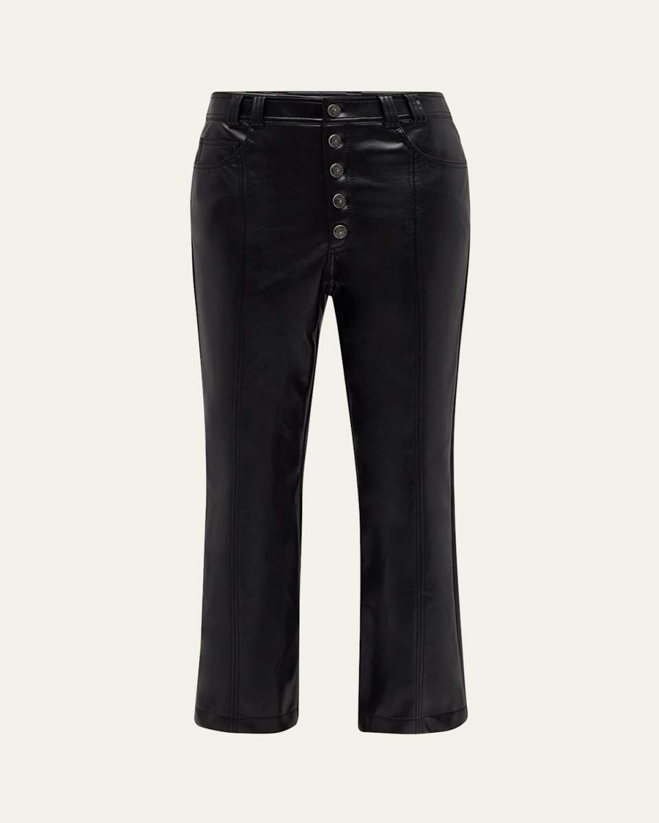 Wallace Faux Leather Bootcut Ankle Pants